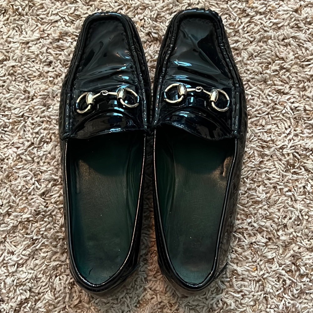 Gucci Loafers Black Patent 39.5